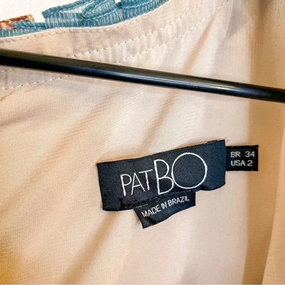 PatBo Carolina floral ruffle mini A-line dress size 2 - Picture 7 of 13